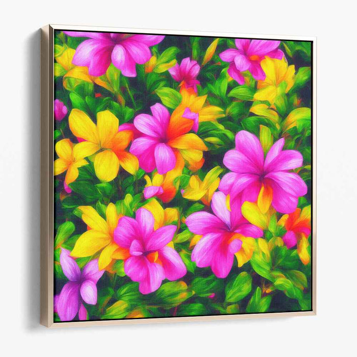 Blossoming Vibrance: Lively Floral Impressionist Canvas Art Print