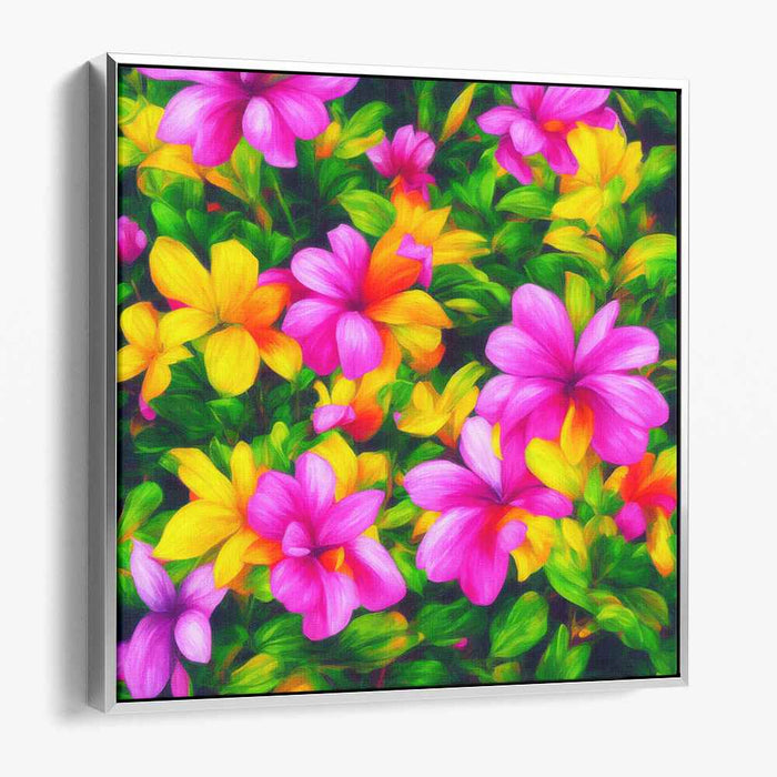 Blossoming Vibrance: Lively Floral Impressionist Canvas Art Print