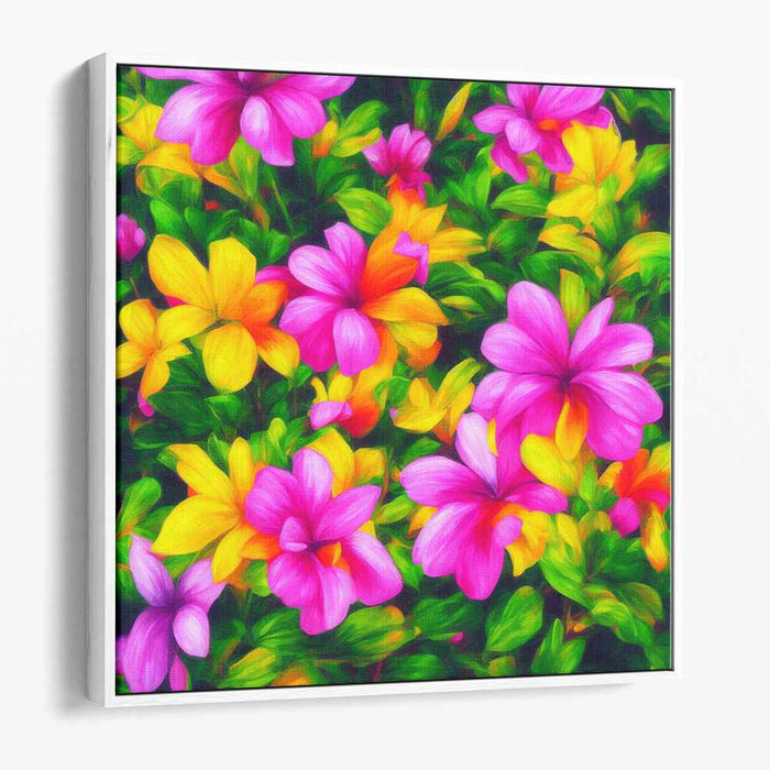 Blossoming Vibrance: Lively Floral Impressionist Canvas Art Print