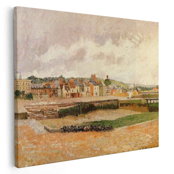 Afternoon, the Dunquesne Basin, Dieppe, Low Tide by Camille Pissarro