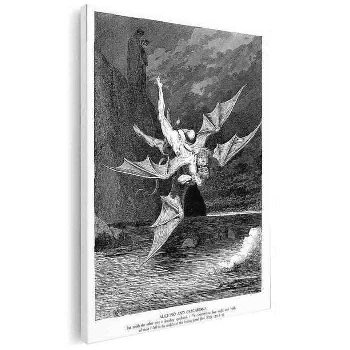 Alichino & Calcabrina by Gustave Dore