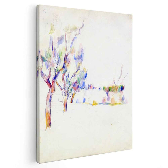 Almond Trees in Provence (1900) by Paul Cezanne