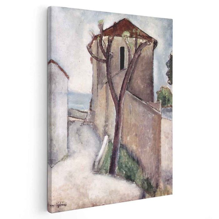 Tree and house (1919) by Amedeo Modigliani