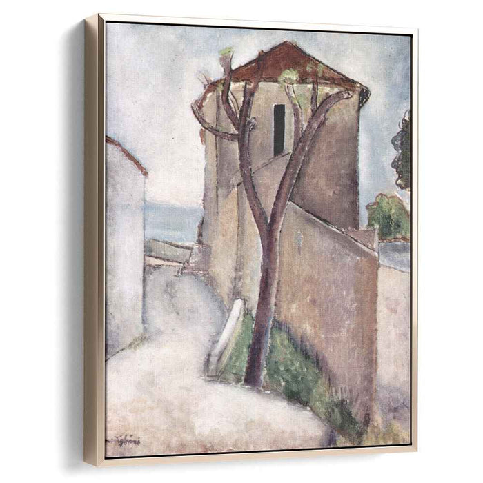 Tree and house (1919) by Amedeo Modigliani