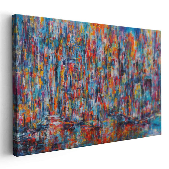 Abstract Symphony Canvas Pallette: Abstract Expressionist Color Symphony Canvas Art
