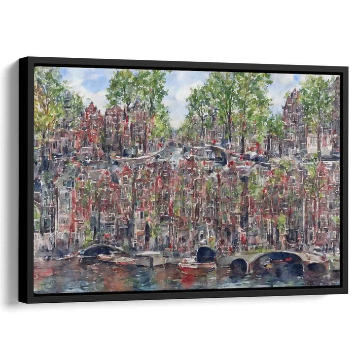 Canal Dreams: Impressionist Reflections of Amsterdam Canvas Art