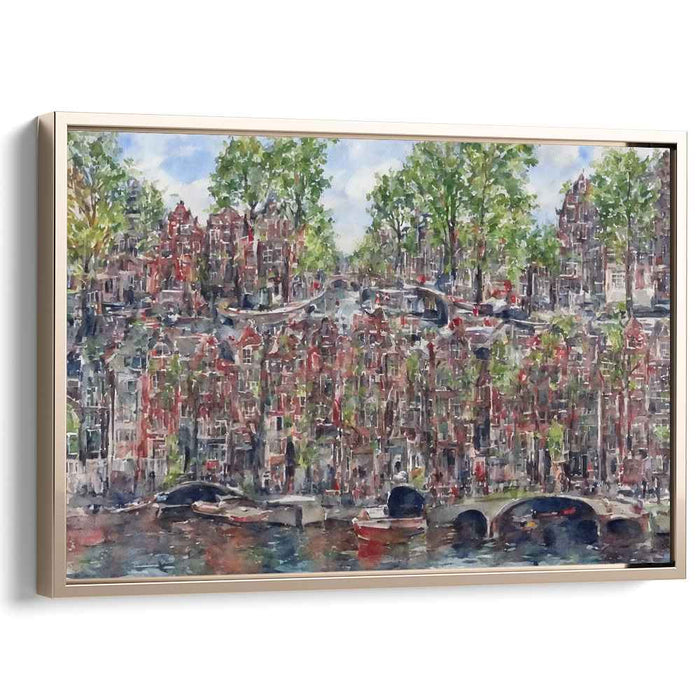 Canal Dreams: Impressionist Reflections of Amsterdam Canvas Art