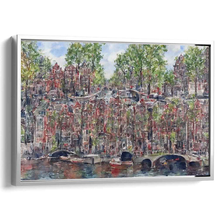 Canal Dreams: Impressionist Reflections of Amsterdam Canvas Art