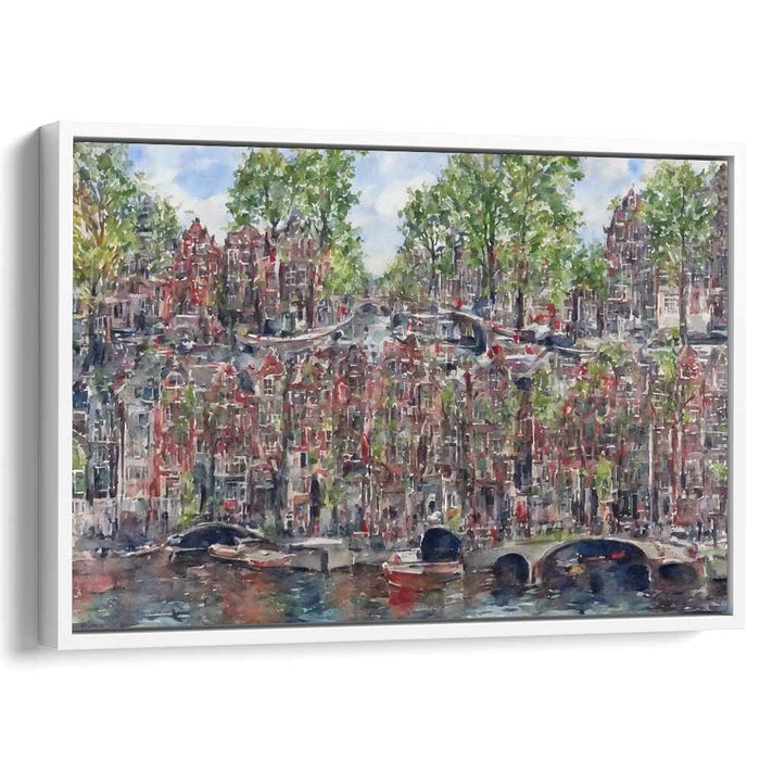 Canal Dreams: Impressionist Reflections of Amsterdam Canvas Art