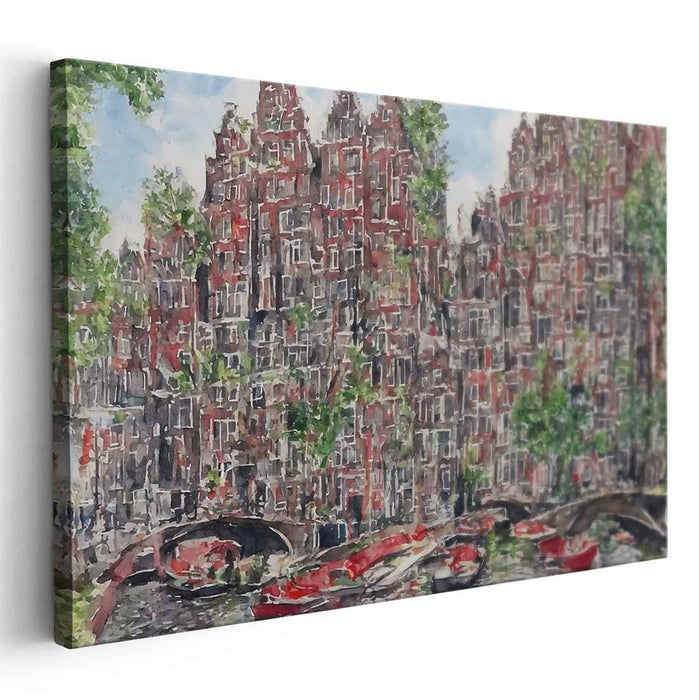 Luminescent Echoes in Time: Watercolor Reflections on Historical Architecture