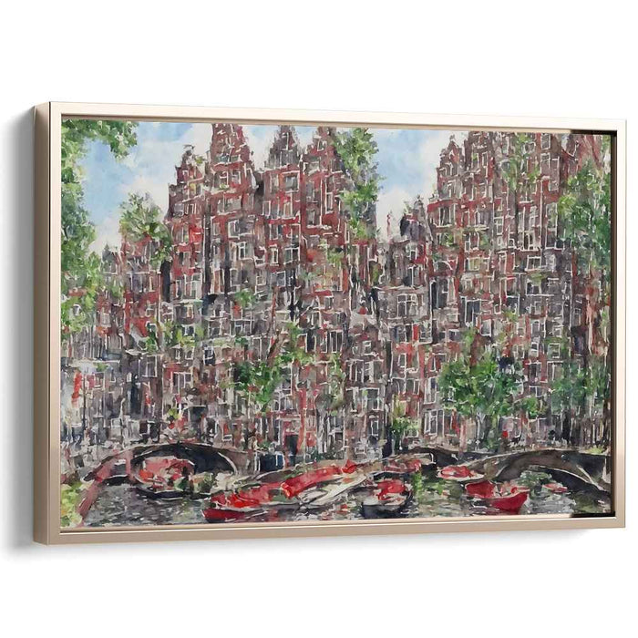 Luminescent Echoes in Time: Watercolor Reflections on Historical Architecture