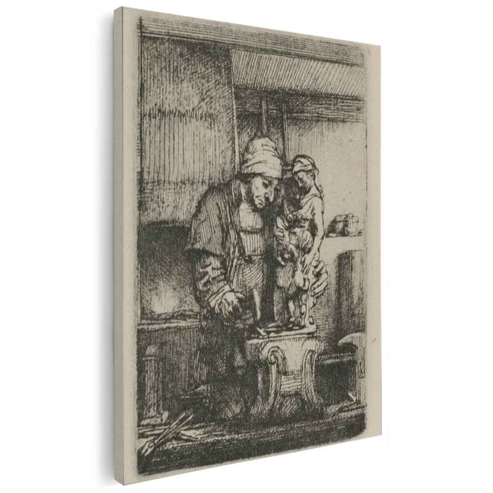 An Artist Drawing from the Model (1648) by Rembrandt