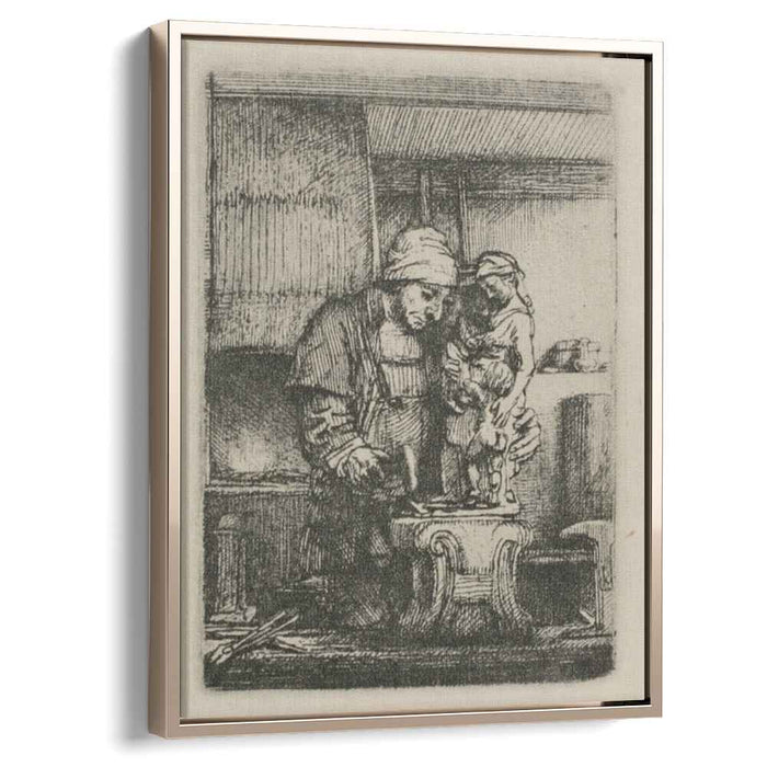 An Artist Drawing from the Model (1648) by Rembrandt