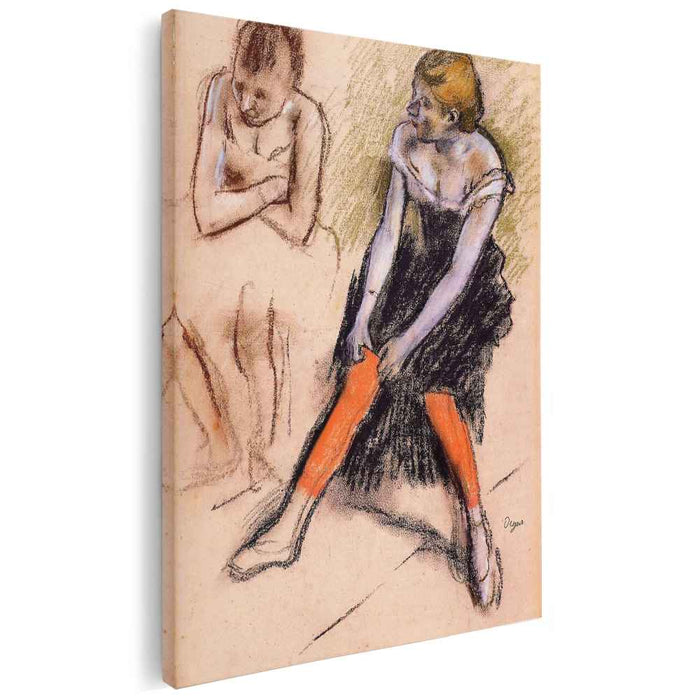 ancer with Red Stockings (1884) by Edgar Degas