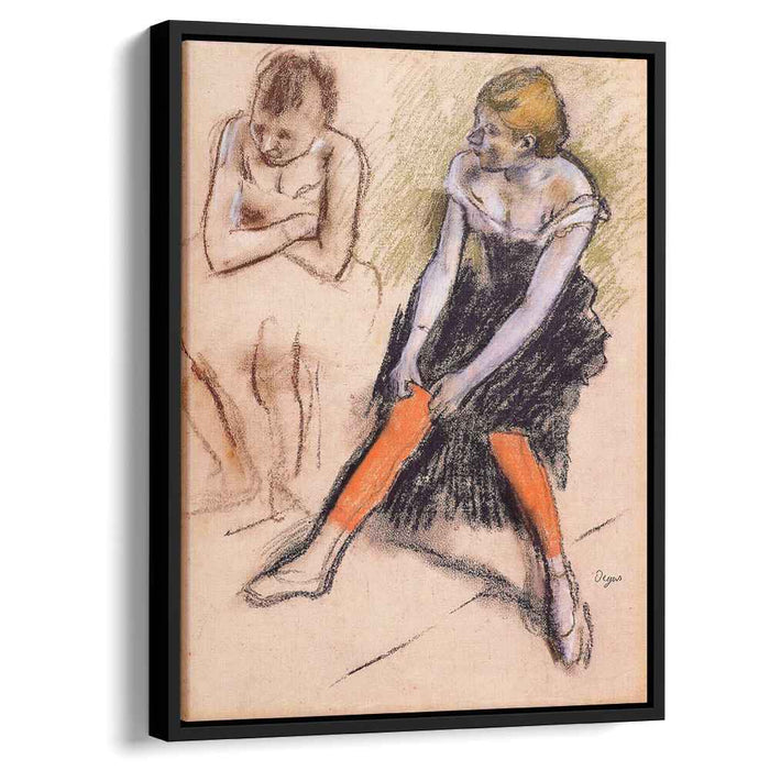 ancer with Red Stockings (1884) by Edgar Degas