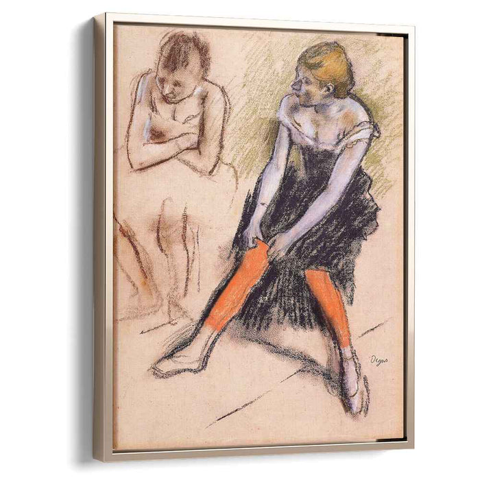 ancer with Red Stockings (1884) by Edgar Degas