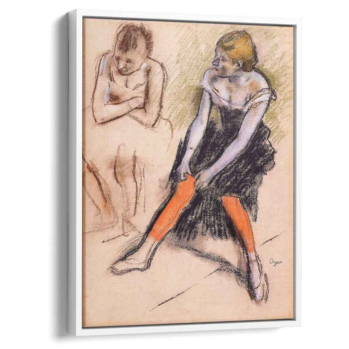 ancer with Red Stockings (1884) by Edgar Degas