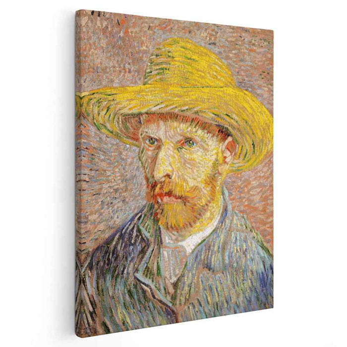 Self-Portrait with Straw Hat (1887) by Vincent van Gogh