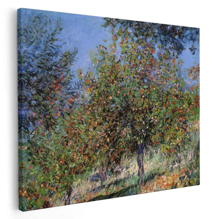 Apple Trees on the Chantemesle Hill (1878) by Claude Monet