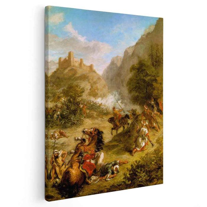 Arabs Skirmishing in the Mountains (1863) by Eugene Delacroix