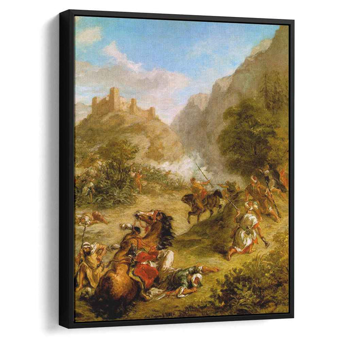 Arabs Skirmishing in the Mountains (1863) by Eugene Delacroix