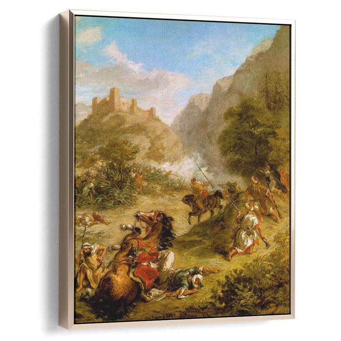 Arabs Skirmishing in the Mountains (1863) by Eugene Delacroix