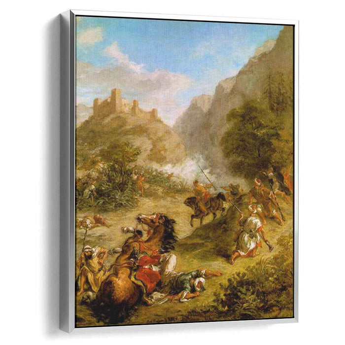 Arabs Skirmishing in the Mountains (1863) by Eugene Delacroix
