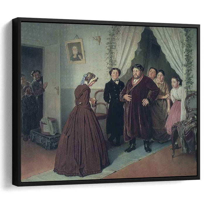 Arrival of a New Governess in a Merchant House (1866) by Vasily Perov