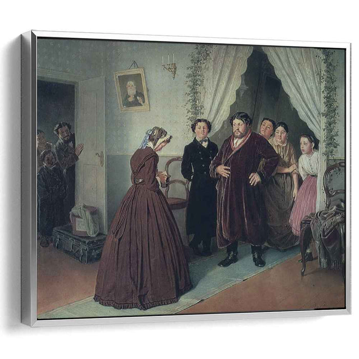 Arrival of a New Governess in a Merchant House (1866) by Vasily Perov
