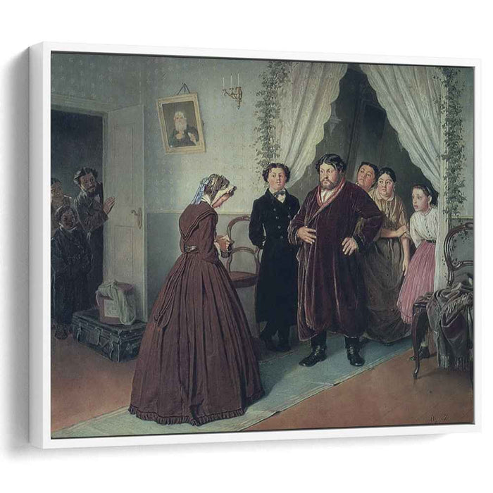 Arrival of a New Governess in a Merchant House (1866) by Vasily Perov