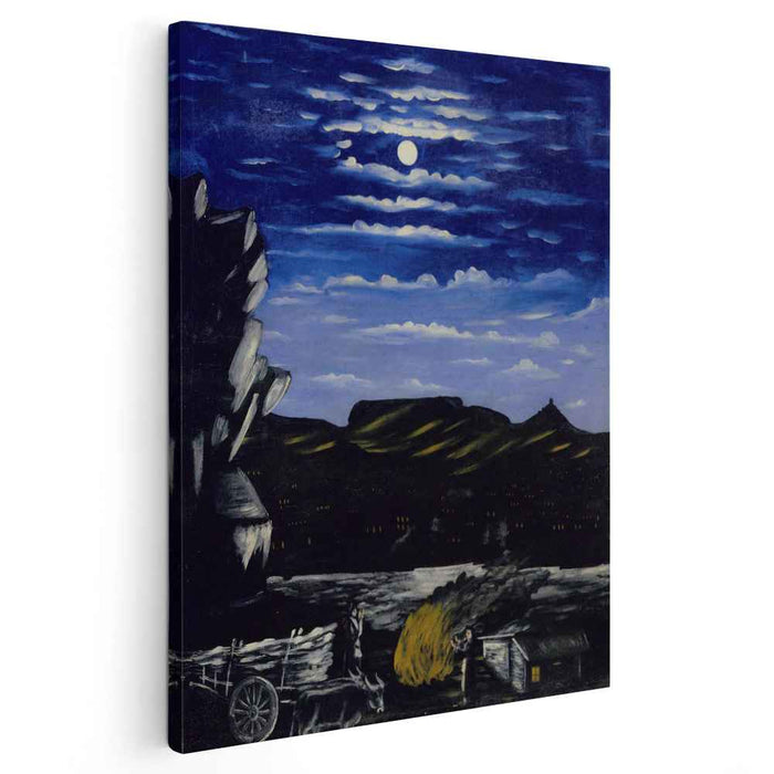 Arsenali Mountain at night (1908) by Niko Pirosmani