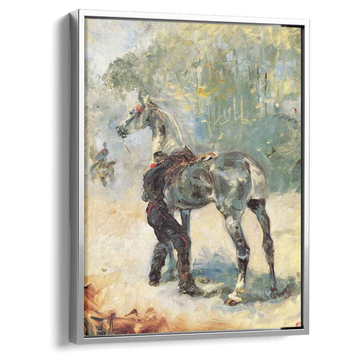 Artilleryman Saddling His Horse (1879) by Henri de Toulouse-Lautrec