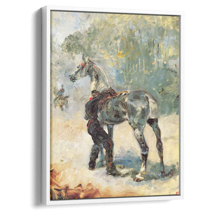 Artilleryman Saddling His Horse (1879) by Henri de Toulouse-Lautrec