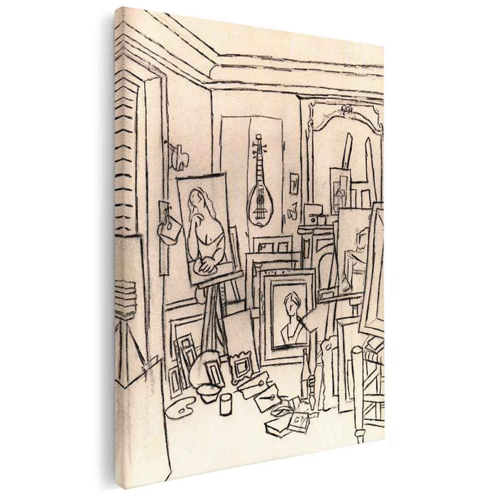 Artist's studio on street La Boetie (1920) by Pablo Picasso