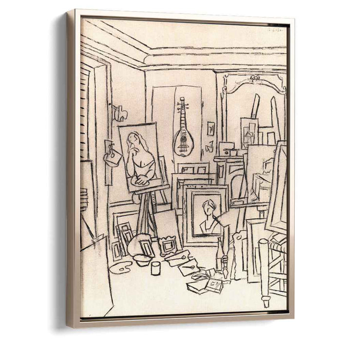 Artist's studio on street La Boetie (1920) by Pablo Picasso