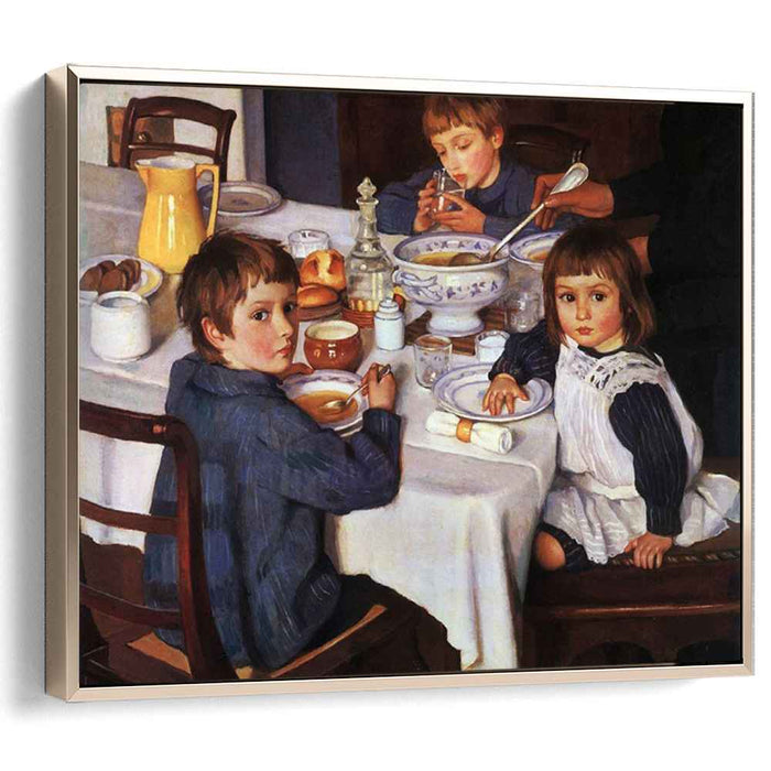 At breakfast (1914) by Zinaida Serebriakova