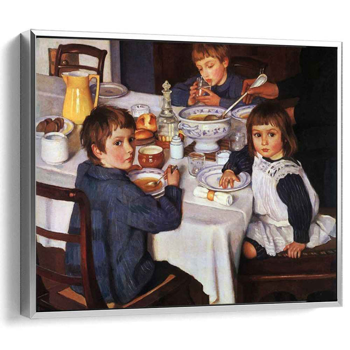 At breakfast (1914) by Zinaida Serebriakova