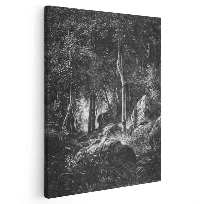 At the edge of a birch grove. Valaam (1860) by Ivan Shishkin