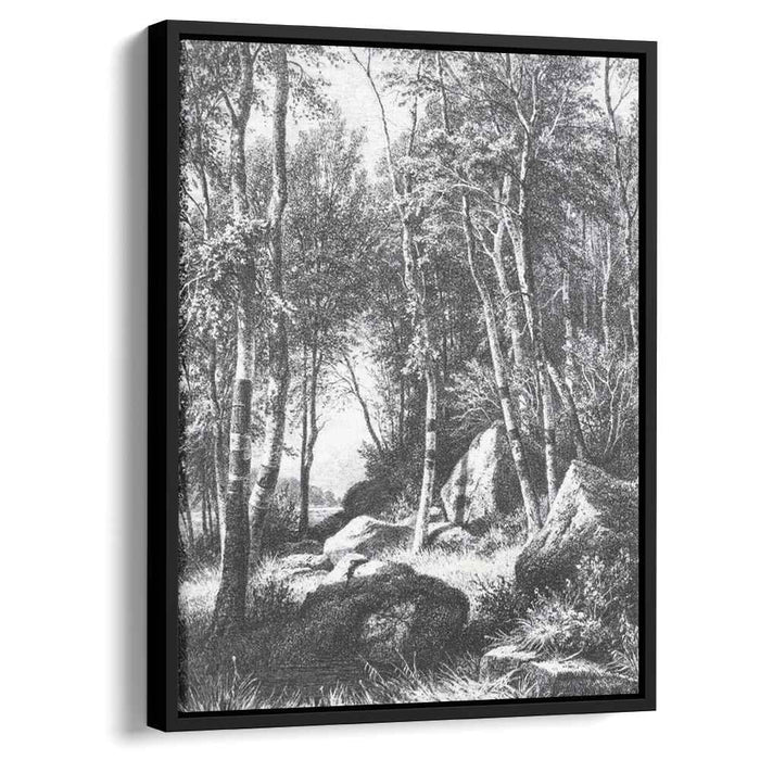 At the edge of a birch grove. Valaam (1860) by Ivan Shishkin