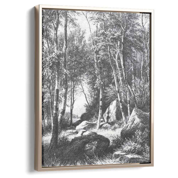 At the edge of a birch grove. Valaam (1860) by Ivan Shishkin