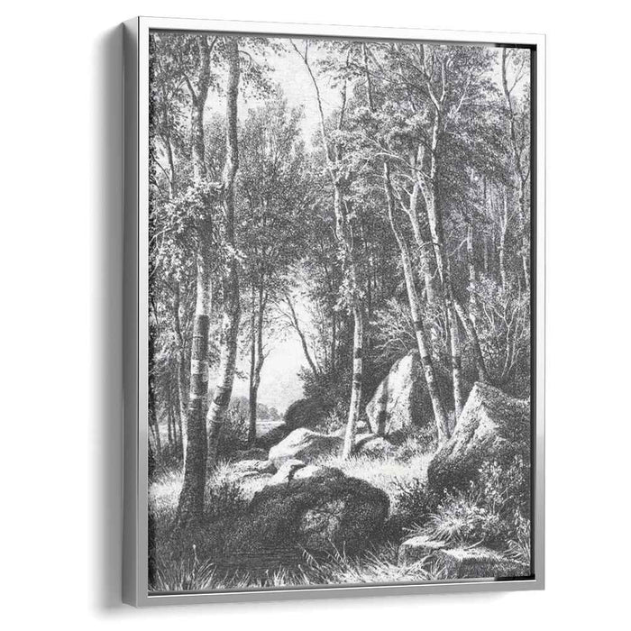 At the edge of a birch grove. Valaam (1860) by Ivan Shishkin