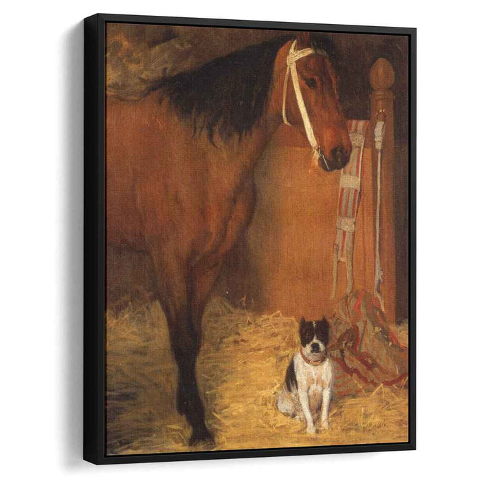 At the Stables, Horse and Dog by Edgar Degas