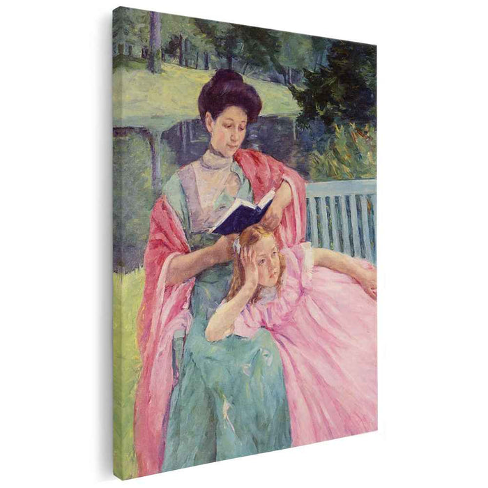 Auguste Reading to Her Daughter (1910) by Mary Cassatt