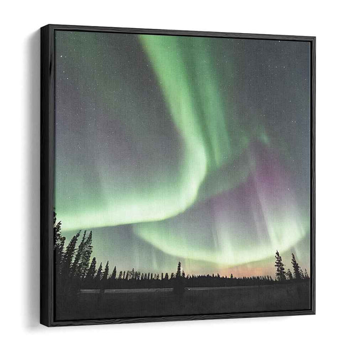 Enchanted Aurora Borealis Glow: Captivating Northern Lights Canvas Art Print
