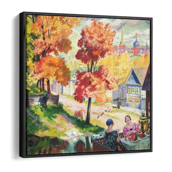 Autumn in the province. Teatime (1926) by Boris Kustodiev