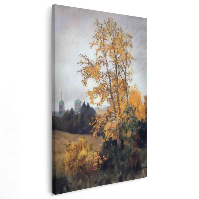 Autumn landscape with church (1895) by Isaac Levitan