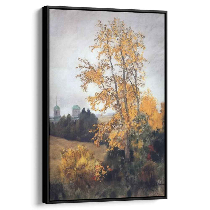 Autumn landscape with church (1895) by Isaac Levitan