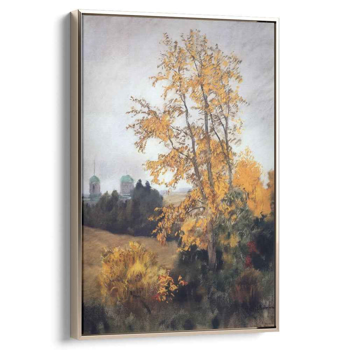 Autumn landscape with church (1895) by Isaac Levitan