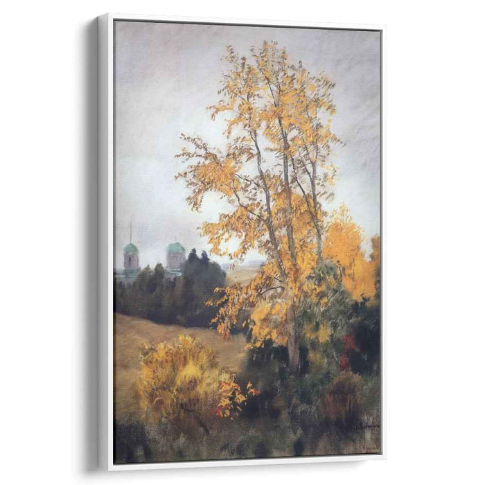 Autumn landscape with church (1895) by Isaac Levitan