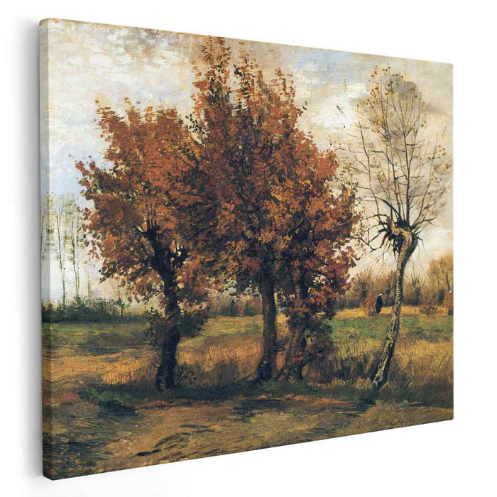 Autumn Landscape with Four Trees (1885) by Vincent van Gogh